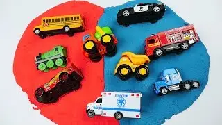 Learning Vehicles Names for Kids - Street Vehicles School Bus, Dump Truck, Ambulance