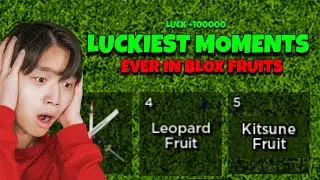 😱TOP 10 LUCKIEST MOMENTS Ever Recorded In Blox Fruits (Updated)🍀