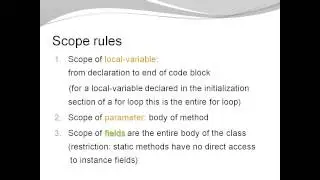 Java Basics - Scope of Variables