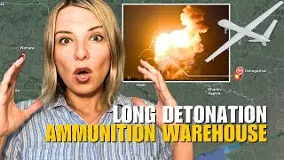 UAV IN VORONEZH: RUSSIAN AMMUNITION WAREHOUSE LONG DETONATION Vlog 798: War in Ukraine