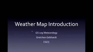 Weather Map Introduction