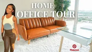 HOME OFFICE TOUR 2022| *PINTEREST INSPIRED* | AMAZON +WAYFAIR + THRIFT STORE FINDS