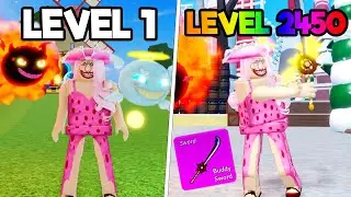 UPEI DO LEVEL 1 AO 2450 SENDO A BIG MOM NO BLOX FRUITS (FILME) - ROBLOX