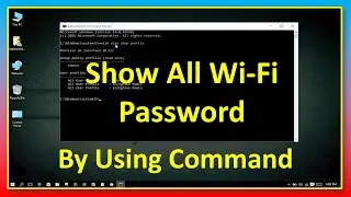 Show WiFi Password Easy  Using Command || Windows XP|7|8|10