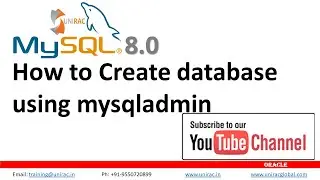 MYSQL Tutorial || How to create database using mysqladmin || MySQL server || Create Database