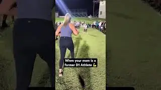His mom played him at practice 😱🏈 