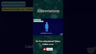 Abbreviation Definition & Example | Learn Abbreviations | Abbreviations for titles | English #shorts