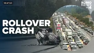 South Sound morning commute snarled by rollover crash on I-5