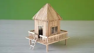 Making a small hut using toothpicks | very easy craft | DIY