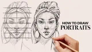 how to draw faces, eyes, nose, mouth | step by step tutorial