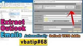 Outlook Email Extractor - vsto excel addin | english and hindi - vbatip#68