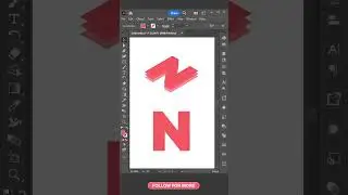 How To Create LAYERS TEXT 3D In Adobe Illustrator? #shorts