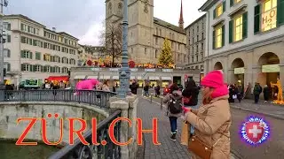 SWITZERLAND ZURICH Winter walk 4K #switzerland #zurich 苏 黎 世 蘇 瑞 士