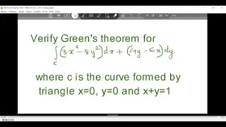 Verify greens theorem