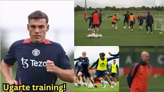 UGARTE TRAINING 🤯, see Ugarte first Man United training today with Bruno, Mainoo, Amad for Liverpool