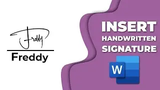 How to insert a handwritten signature into a Word document