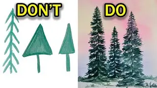 3 Ways to Paint a Tree- THE EASY WAY!