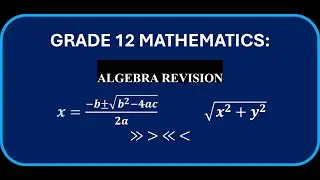 Grade 12 Mathematics(P1): Algebra Revision