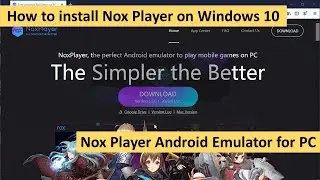 How to install nox player on windows 10