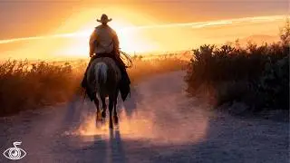 Wild West Cowboy Western Music with Rocky Mountain Travel Scenery of the American West