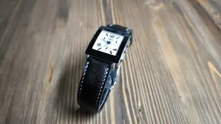 Как самому сделать кожаный ремешок с наполнителем для часов? Handmade Watch Strap.