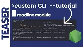 Building a custom CLI with Node JS | Teaser