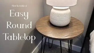 DIY round end table with hairpin legs | Cutting a circle from wood