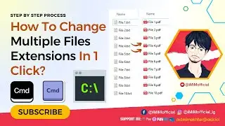 How To Change Multiple Files Extensions In 1 Click? Change Files Type In 1 Line using Command Prompt