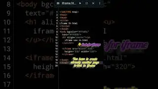 iframe Use in HTML || Iframe kaise Used kare html Mai 