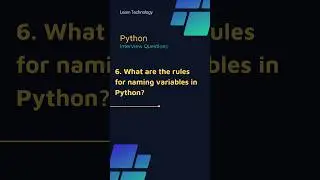 Rules for naming variables in Python | Most asked Python interview question | 