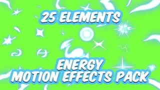 25 Comic Energy Green Screen Elements and Effects  / Free Download / Animation