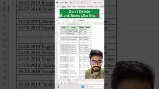 Dont Delete Blank Rows in Excel‼️Instead Use Amazing Trick #exceltips #excel  #shorts #exceltricks