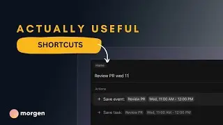 The Morgen keyboard shortcuts you need to know