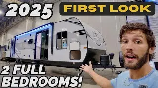 HUGE 2 full bedroom travel trailer RV 🤯 2025 Jayco Jay Flight 380DQS