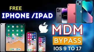 Free iphone / ipad mdm bypass | ipad 6 gen mdm bypass | ios 9 to 17 support | MDM bypass