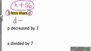 Writing Expressions with Variables  Easy Problems