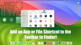 How to Add an App or File Shortcut to the Toolbar in Finder