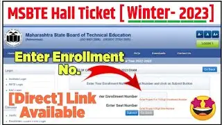 🔴MSBTE New Update MSBTE Hall Ticket Winter 2023😰MSBTE Exam Date