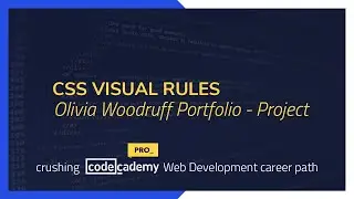 Crushing Codecademy PRO WEB DEVELOPMENT career path Challenge - Olivia Woodruff Portfolio - Project