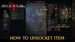 Diablo 4: Where To Unsocket Gem From An Item - Unsocket Location