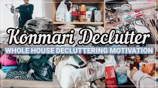 KONMARI METHOD CLEAN AND DECLUTTER WITH ME 2024 | DECLUTTERING MARATHON | 2 HOURS OF CLEANING