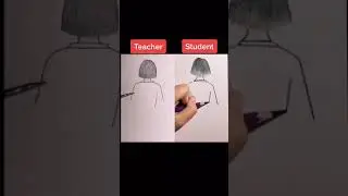 Teacher vs Student drawing challenge #drawing #art #6