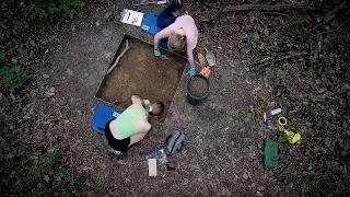 Field School in Archaeology excavate campus woods hoping to find evidence of Wright State’s past