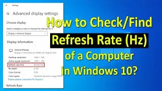 How to Check Monitor Refresh Rate Windows 10 | How to Check Hz on Laptop | ADINAF Orbit