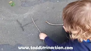 Outdoor Learning Activity with Sticks Learn the Alphabet, Numbers, Shapes for Toddlers