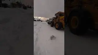 Ljungby Wheel Loader on snow road. #shorts #wheelloader #snow #pixel9proxl #hd #winter #road