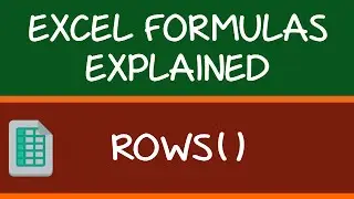 ROWS Formula in Excel