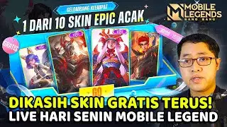 🔴 LIVE DIKASIH SKIN GRATIS TERUS AMA MOONTON + MAIN MLBB TERUS❗MABAR VIP❗LIVESTREAM MOBILE LEGENDS