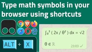 Using LaTeX shortcuts for math symbols in a browser