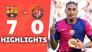 BARCELONA vs REAL VALLADOLID (7-0) | RESUMEN y GOLES - JORNADA 4 | LA LIGA 2024/25